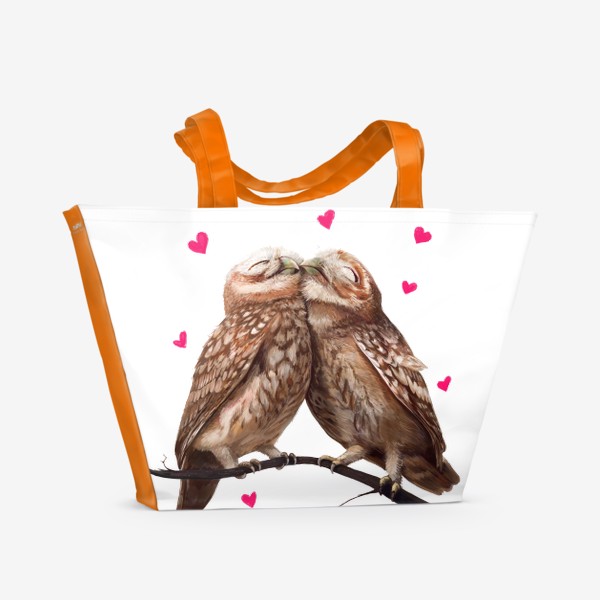 Пляжная сумка &laquo;Влюбленные совы&raquo;