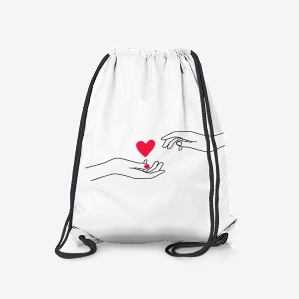 Рюкзак «Сердце в руке, день влюбленных.»