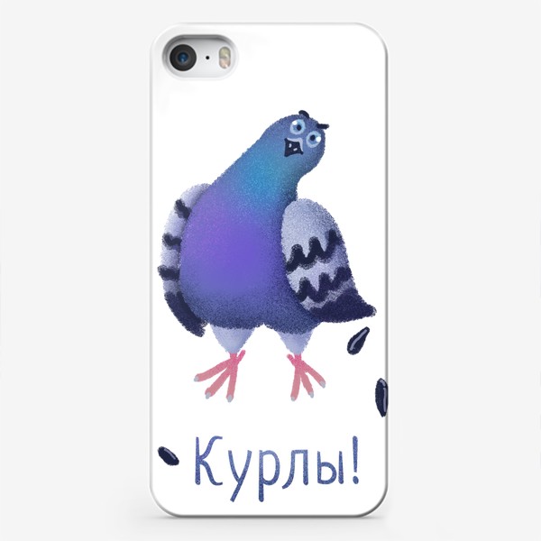 Чехол iPhone «Смешные голуби, Курлы!»