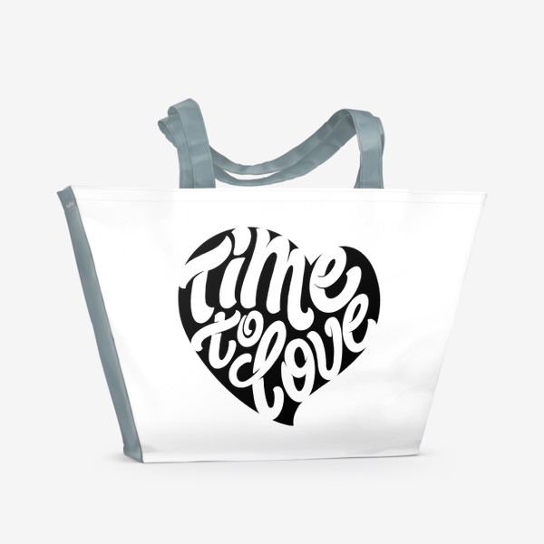 Пляжная сумка «Сердце черное»