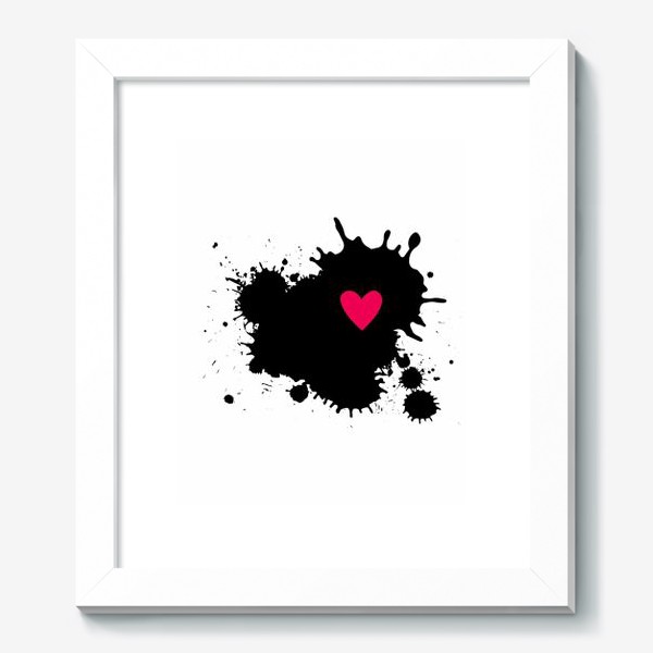 Картина «серце на белом фоне»