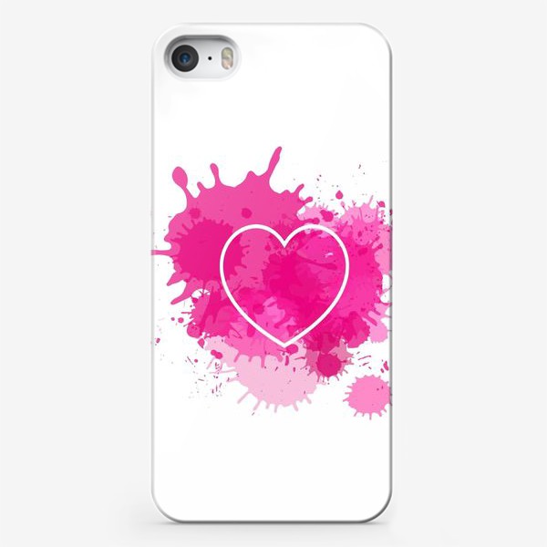 Чехол iPhone «серце на белом фоне»