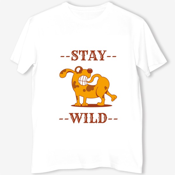 Футболка «stay wild dog»