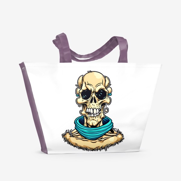 Пляжная сумка «Монстр-скелетон»