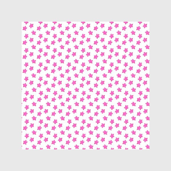 Скатерть «Паттерн мелкие розовые звёздочки на белом фоне»
