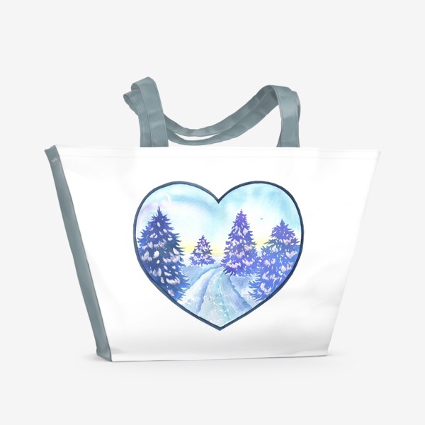 Пляжная сумка «Рассвет "Сердце зимы"»