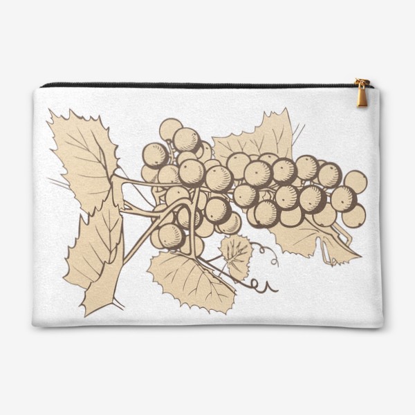Косметичка «рисунок виноград растение скетч»