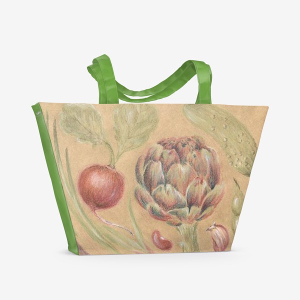 Пляжная сумка &laquo;Овощные покупки&raquo;