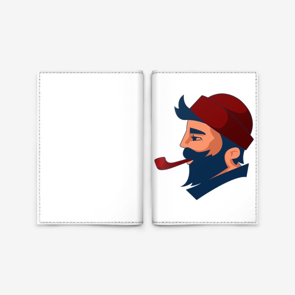 Обложка для паспорта «Мужчина с трубкой»