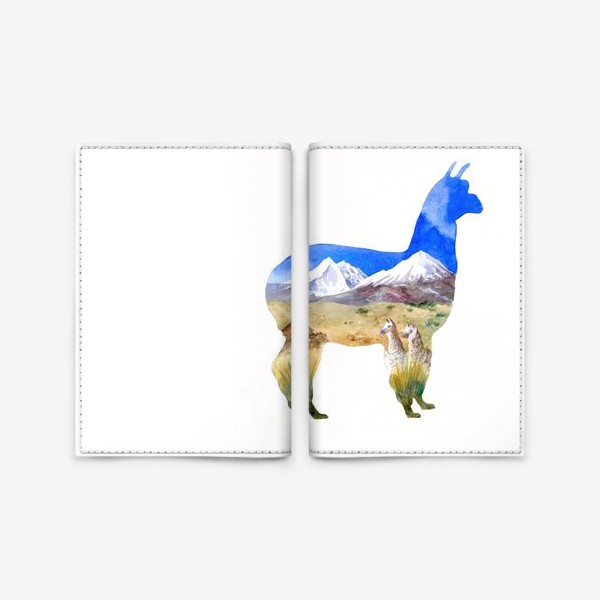 Обложка для паспорта «лама»
