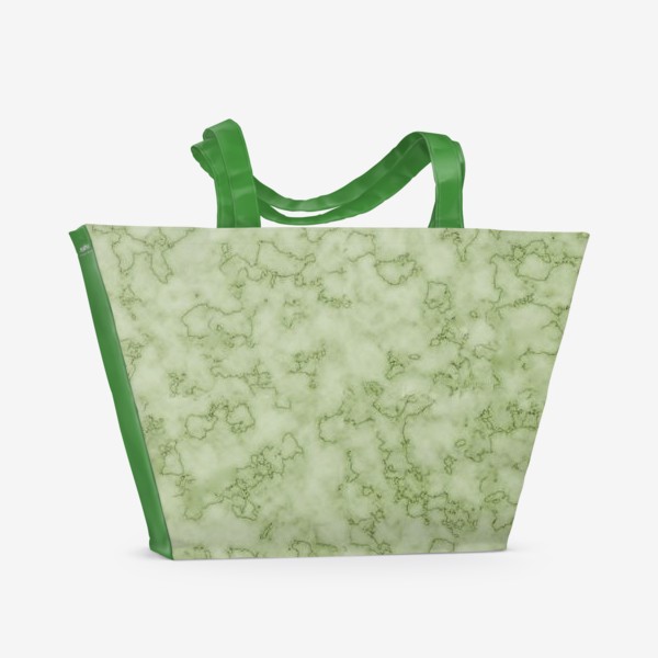 Пляжная сумка &laquo;зеленый мрамор, универсальный абстрактный интерьерный паттерн&raquo;