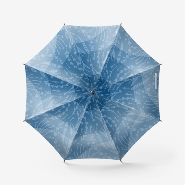 Зонт «месяц на фоне синего градиента, в подарок любителю мистики,, магии и астрологии»