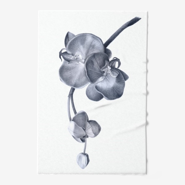 Полотенце &laquo;Веточка орхидеи. Орхидея. Графика. Реализм.&raquo;