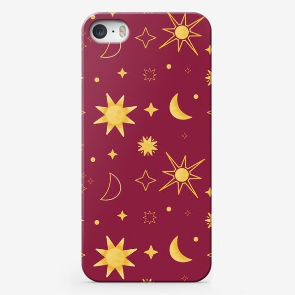 Чехол iPhone «Солнце месяц и звезды Бохо Магия Спиритуализм принт»