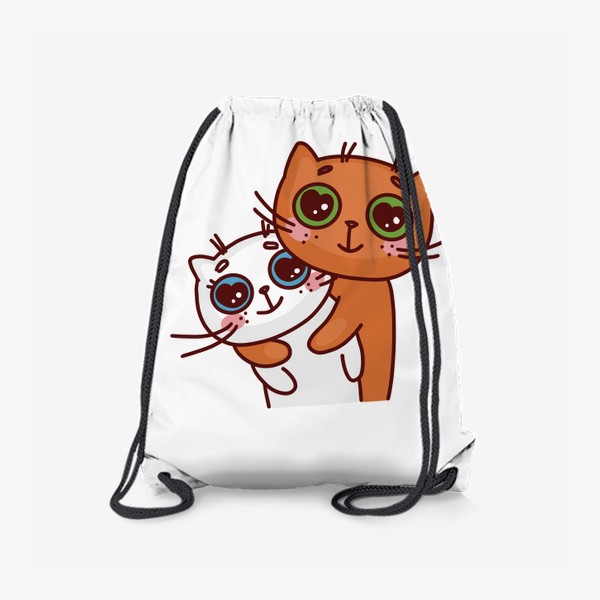 Рюкзак «подарок на день всех влюбленных. влюбленные котики»