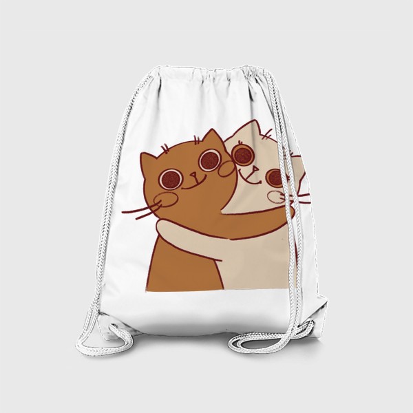 Рюкзак «влюбленные котики обнимаются»