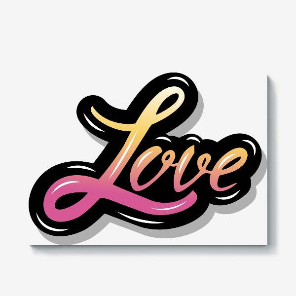 Холст «Надпись Love Любовь»