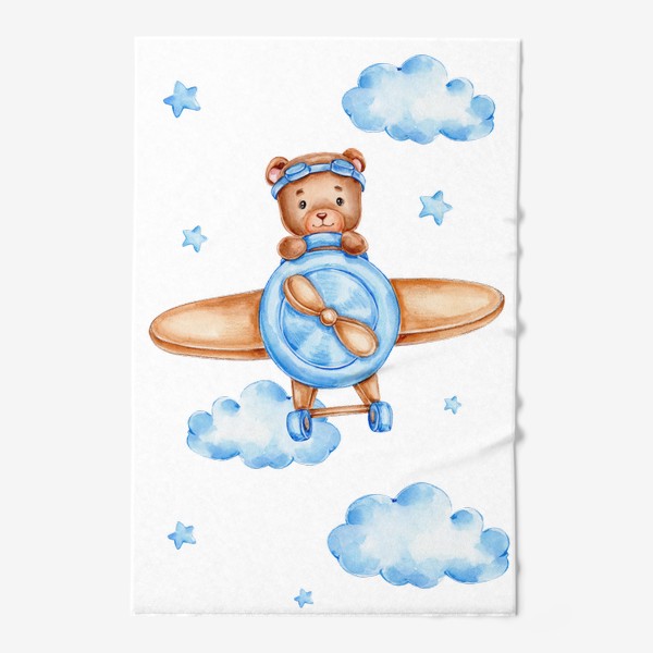 Полотенце «Мишка летит на самолете»