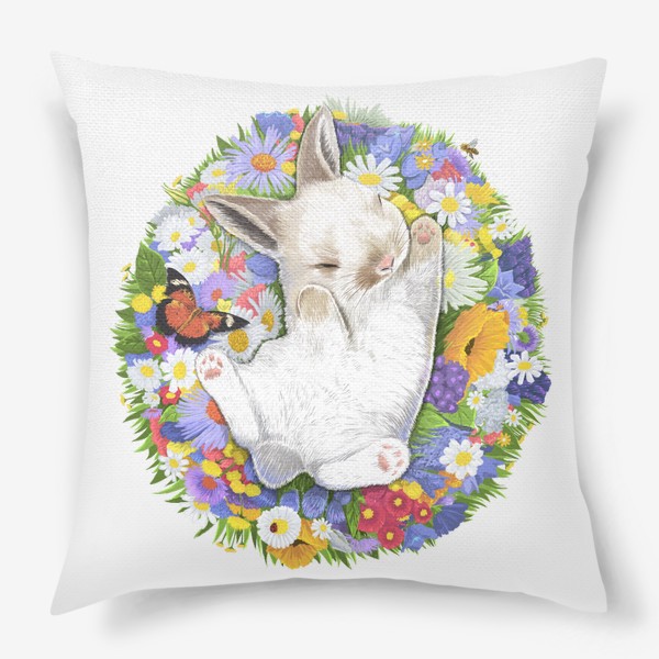 Подушка «Маленький спящий кролик»