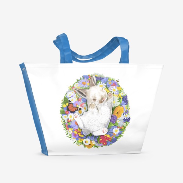 Пляжная сумка «Маленький спящий кролик»