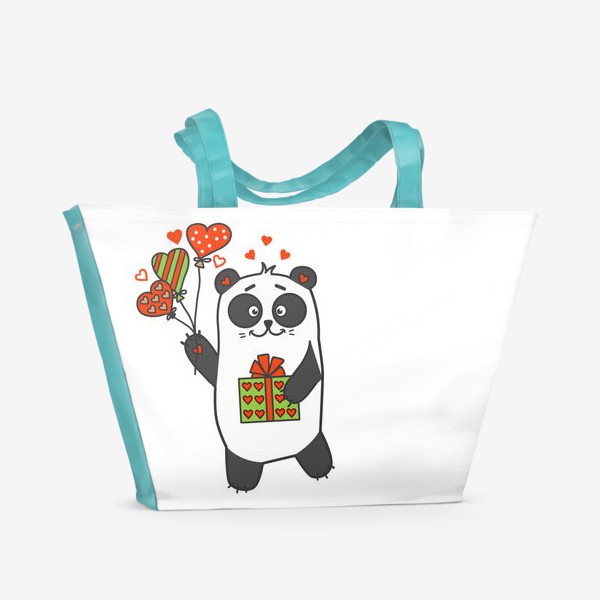 Пляжная сумка «влюбленная панда»