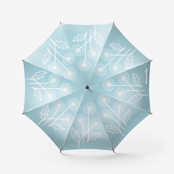 Зонт «Одуванчики на голубом пастельном фоне»