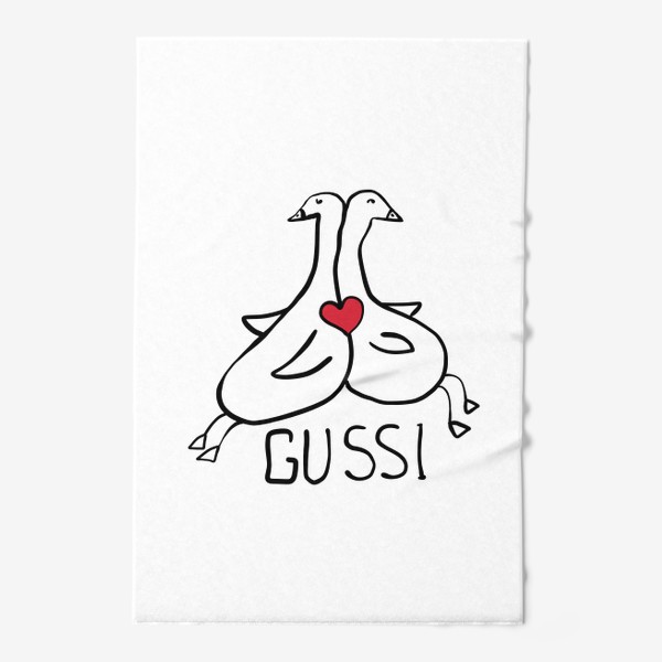Полотенце «Gucci Гуси Принт на день влюбленных 14 февраля»