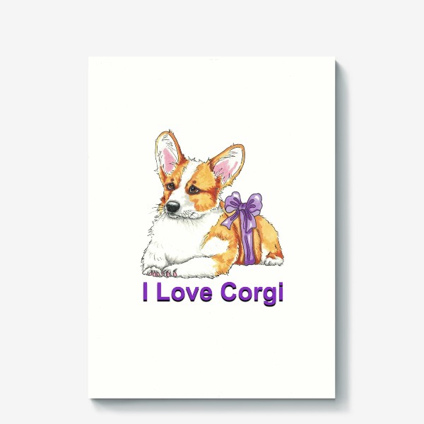 Холст «I Love Corgi»