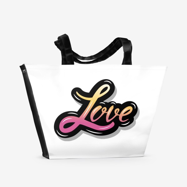 Пляжная сумка «Надпись Love Любовь»