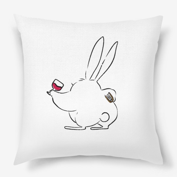 Подушка «Кролик сегодня никуда не пойдет»