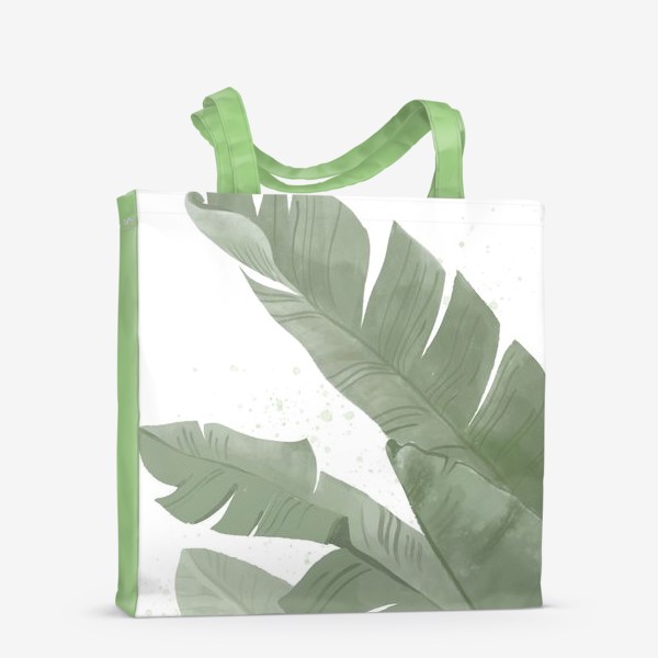 Сумка-шоппер «Листья банана/ тропический мотив»