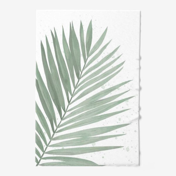 Полотенце «Лист пальмы акварель»