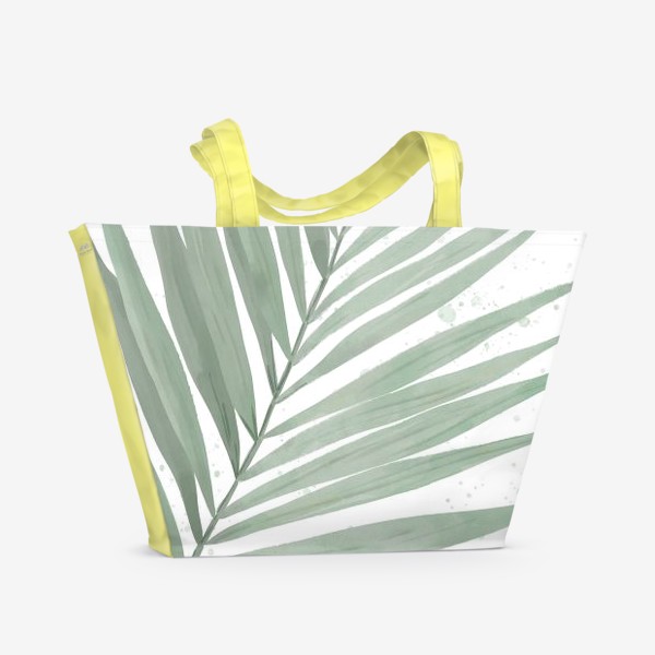 Пляжная сумка «Лист пальмы акварель»