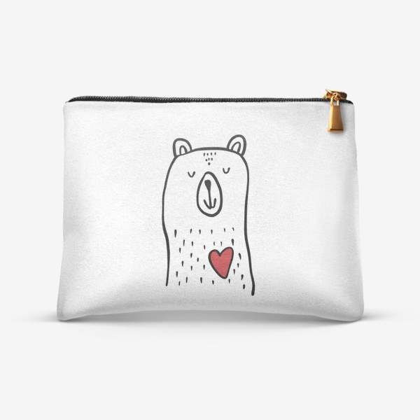 Косметичка «Милый влюбленный медведь 14 февраля День влюбленных »