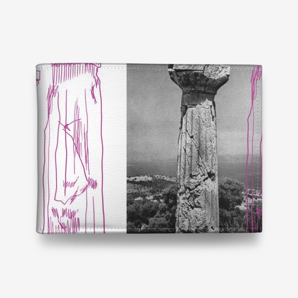 Кошелек «Полина Рахманова, Афинский акрополь в конце XIX в. и Колонны храма Афины. коллаж»