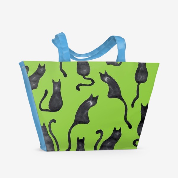 Пляжная сумка «Коты на лужайке»