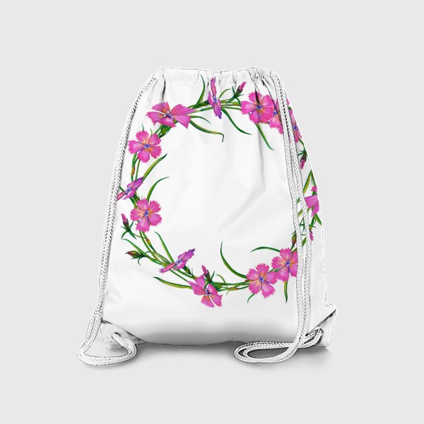 Рюкзак «Полевые цветы Дикая розовая гвоздика Летний венок»