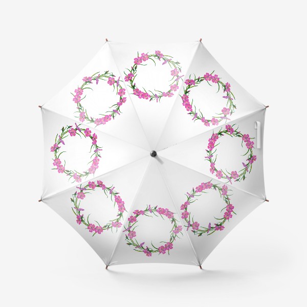 Зонт &laquo;Полевые цветы Дикая розовая гвоздика Летний венок&raquo;