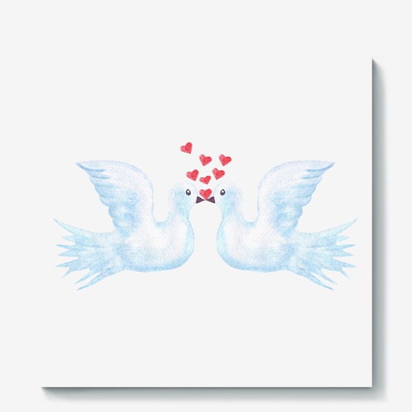 Холст «голубки. день влюбленных»