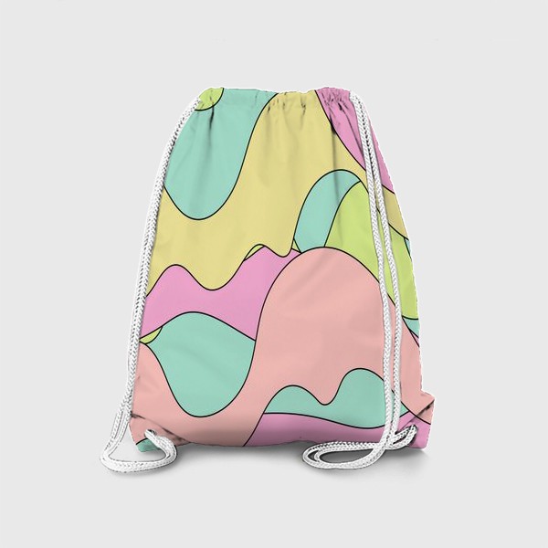 Рюкзак «абстрактный паттерн из ярких волн»