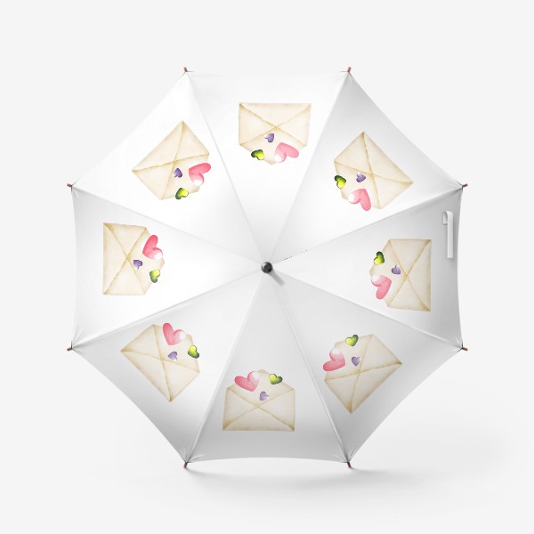 Зонт «Конверт с сердечками»