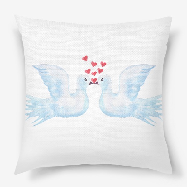 Подушка «голубки. день влюбленных»