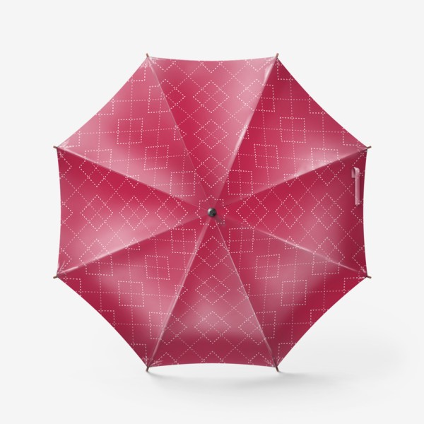 Зонт «Красный геометрический узор»