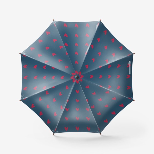 Зонт «Паттерн с сердечками в ретро стиле»