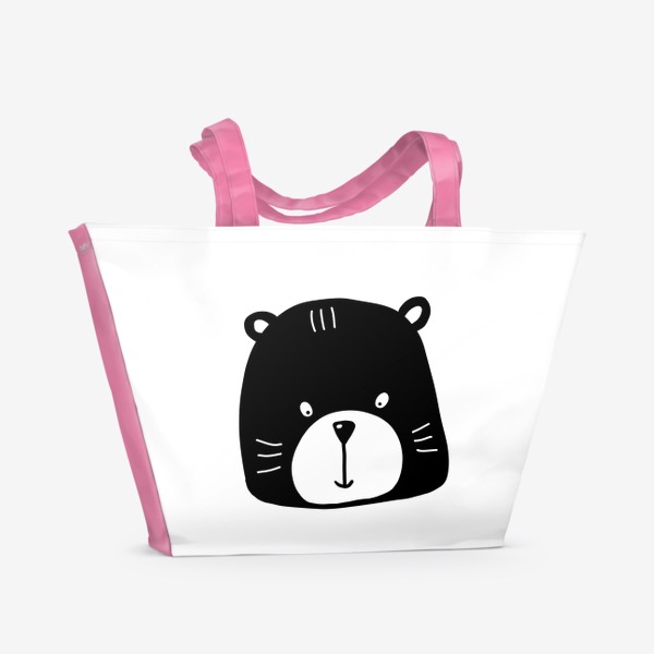 Пляжная сумка «Милый медвежонок детский принт 14 февраля»