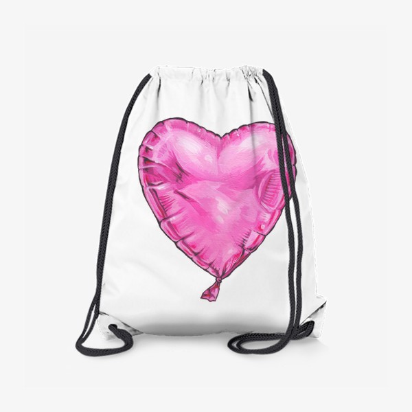 Рюкзак «Розовый шарик-сердце без фона»