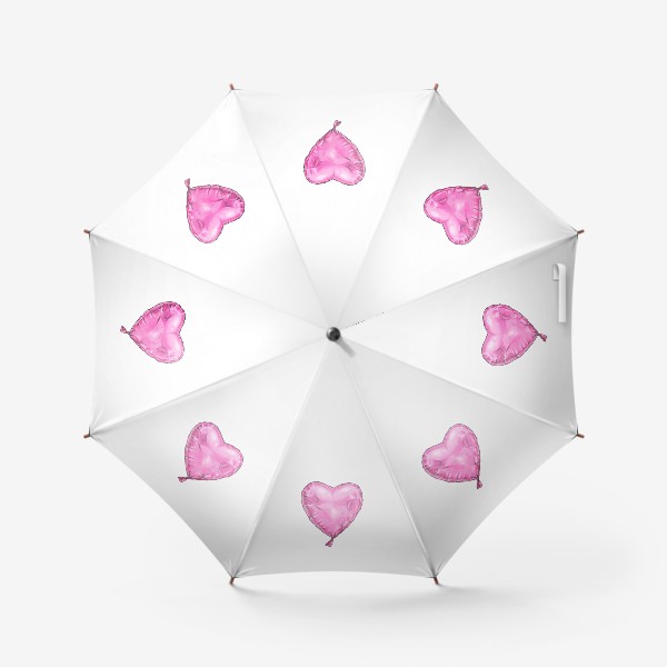 Зонт «Розовый шарик-сердце без фона»