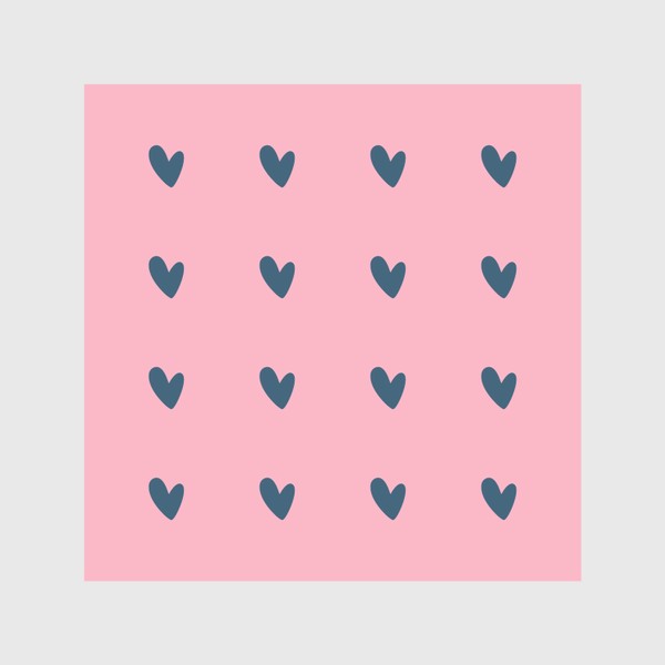Скатерть «Синие сердечки на розовом фоне»