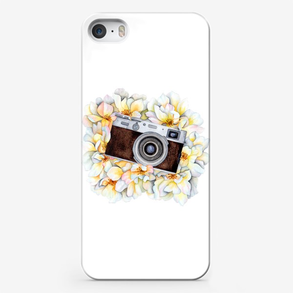 Чехол iPhone «Фотоаппарат в цветах»