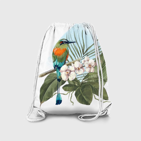 Рюкзак «Тропическая птица и орхидея»
